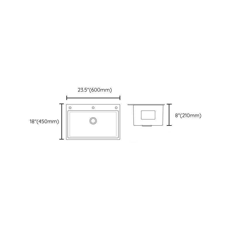 Corrosion Resistant Kitchen Sink Stainless Steel Modern Style Kitchen Sink Clearhalo 'Home Improvement' 'home_improvement' 'home_improvement_kitchen_sinks' 'Kitchen Remodel & Kitchen Fixtures' 'Kitchen Sinks & Faucet Components' 'Kitchen Sinks' 'kitchen_sinks' 6823431