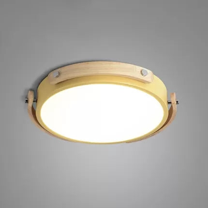 Study Room Round Ceiling Mount Light Acrylic Macaron Stylish Undertint Ceiling Light Yellow Clearhalo 'Ceiling Lights' 'Close To Ceiling Lights' 'Close to ceiling' 'Flush mount' Lighting' 68288