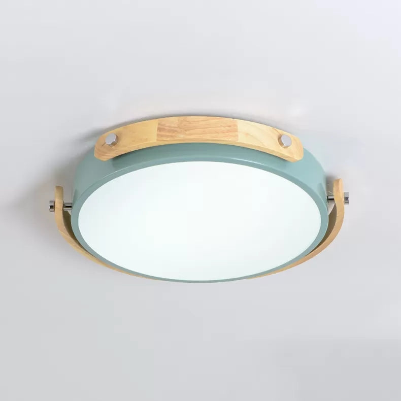 Study Room Round Ceiling Mount Light Acrylic Macaron Stylish Undertint Ceiling Light Clearhalo 'Ceiling Lights' 'Close To Ceiling Lights' 'Close to ceiling' 'Flush mount' Lighting' 68296