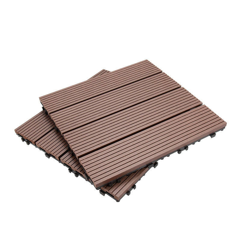 Composite Flooring Tile Interlocking Outdoor Flooring Flooring Tile Brown Clearhalo 'Home Improvement' 'home_improvement' 'home_improvement_outdoor_deck_tiles_planks' 'Outdoor Deck Tiles & Planks' 'Outdoor Flooring & Tile' 'Outdoor Remodel' 'outdoor_deck_tiles_planks' 6835030