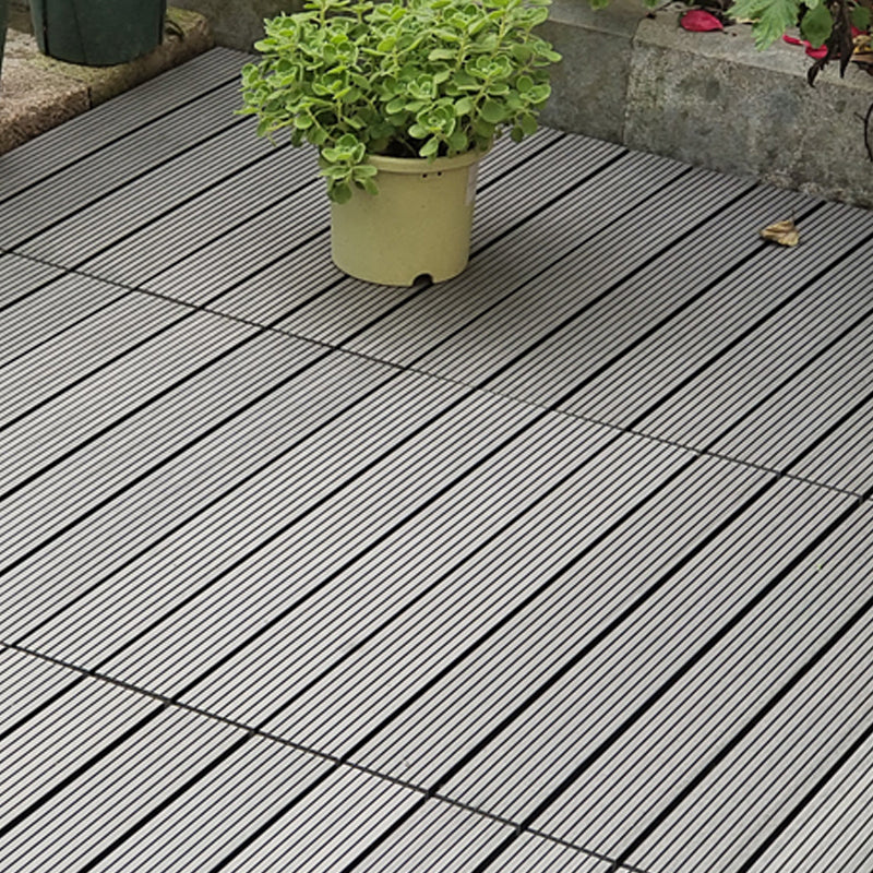 Polypropylene Deck Tile Kit 4-Slat Interlocking Patio Tiles Outdoor Patio Clearhalo 'Home Improvement' 'home_improvement' 'home_improvement_outdoor_deck_tiles_planks' 'Outdoor Deck Tiles & Planks' 'Outdoor Flooring & Tile' 'Outdoor Remodel' 'outdoor_deck_tiles_planks' 6835107