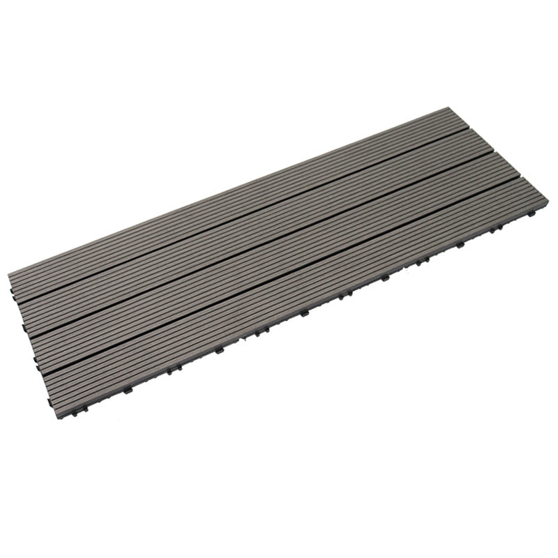 Polypropylene Deck Tile Kit 4-Slat Interlocking Patio Tiles Outdoor Patio 35"L x 12"W x 1"H Grey Clearhalo 'Home Improvement' 'home_improvement' 'home_improvement_outdoor_deck_tiles_planks' 'Outdoor Deck Tiles & Planks' 'Outdoor Flooring & Tile' 'Outdoor Remodel' 'outdoor_deck_tiles_planks' 6835111