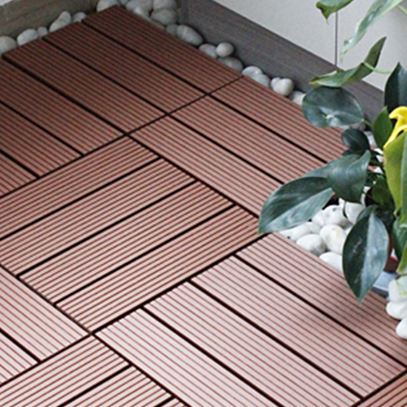 Polypropylene Deck Tile Kit 4-Slat Interlocking Patio Tiles Outdoor Patio Clearhalo 'Home Improvement' 'home_improvement' 'home_improvement_outdoor_deck_tiles_planks' 'Outdoor Deck Tiles & Planks' 'Outdoor Flooring & Tile' 'Outdoor Remodel' 'outdoor_deck_tiles_planks' 6835116