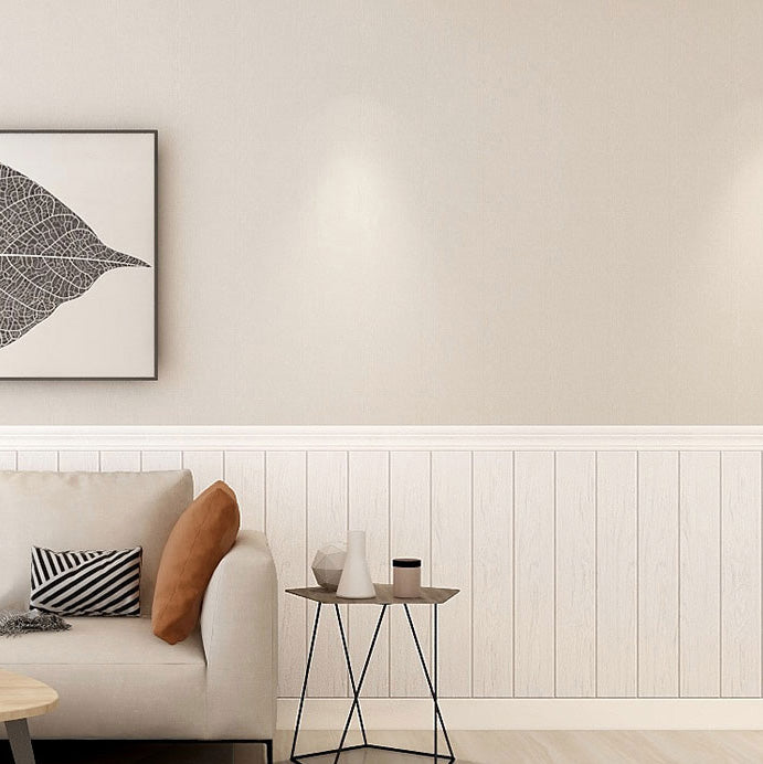 Gorgeous Style Wall Plank 3D Print Bathroom Living Room Foam Baseboard White 92.5" 0.31" Clearhalo 'Flooring 'Home Improvement' 'home_improvement' 'home_improvement_wall_paneling' 'Wall Paneling' 'wall_paneling' 'Walls & Ceilings' Walls and Ceiling' 6835120