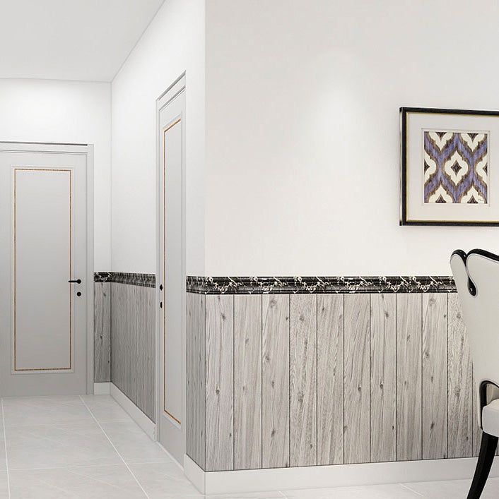 Gorgeous Style Wall Plank 3D Print Bathroom Living Room Foam Baseboard Black-Gold 92.5" 0.31" Clearhalo 'Flooring 'Home Improvement' 'home_improvement' 'home_improvement_wall_paneling' 'Wall Paneling' 'wall_paneling' 'Walls & Ceilings' Walls and Ceiling' 6835128