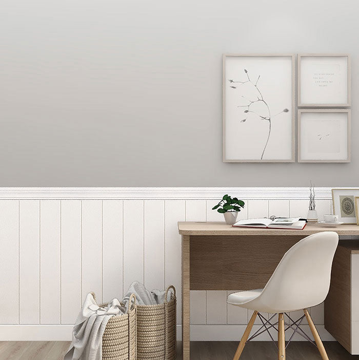 Gorgeous Style Wall Plank 3D Print Bathroom Living Room Foam Baseboard White 90.6" 0.31" Clearhalo 'Flooring 'Home Improvement' 'home_improvement' 'home_improvement_wall_paneling' 'Wall Paneling' 'wall_paneling' 'Walls & Ceilings' Walls and Ceiling' 6835132