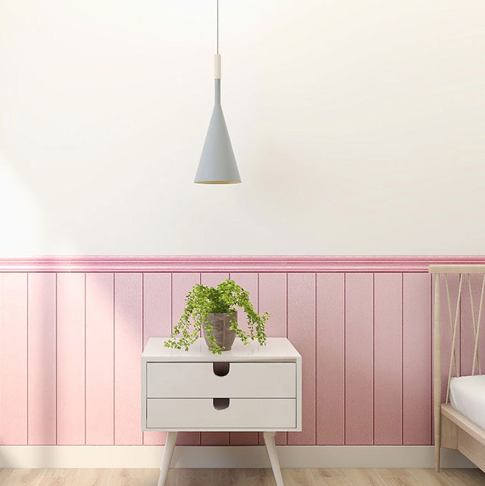 Gorgeous Style Wall Plank 3D Print Bathroom Living Room Foam Baseboard Pink 90.6" 0.31" Clearhalo 'Flooring 'Home Improvement' 'home_improvement' 'home_improvement_wall_paneling' 'Wall Paneling' 'wall_paneling' 'Walls & Ceilings' Walls and Ceiling' 6835133