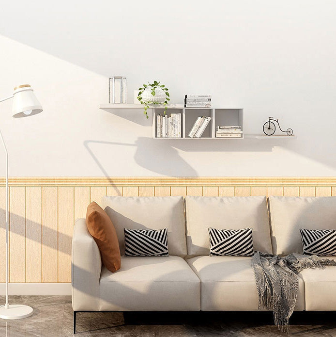 Gorgeous Style Wall Plank 3D Print Bathroom Living Room Foam Baseboard Light Brown 90.6" 0.31" Clearhalo 'Flooring 'Home Improvement' 'home_improvement' 'home_improvement_wall_paneling' 'Wall Paneling' 'wall_paneling' 'Walls & Ceilings' Walls and Ceiling' 6835143