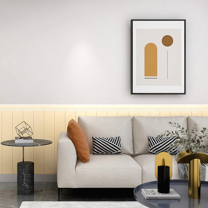 Gorgeous Style Wall Plank 3D Print Bathroom Living Room Foam Baseboard Gold 90.6" 0.5" Clearhalo 'Flooring 'Home Improvement' 'home_improvement' 'home_improvement_wall_paneling' 'Wall Paneling' 'wall_paneling' 'Walls & Ceilings' Walls and Ceiling' 6835146