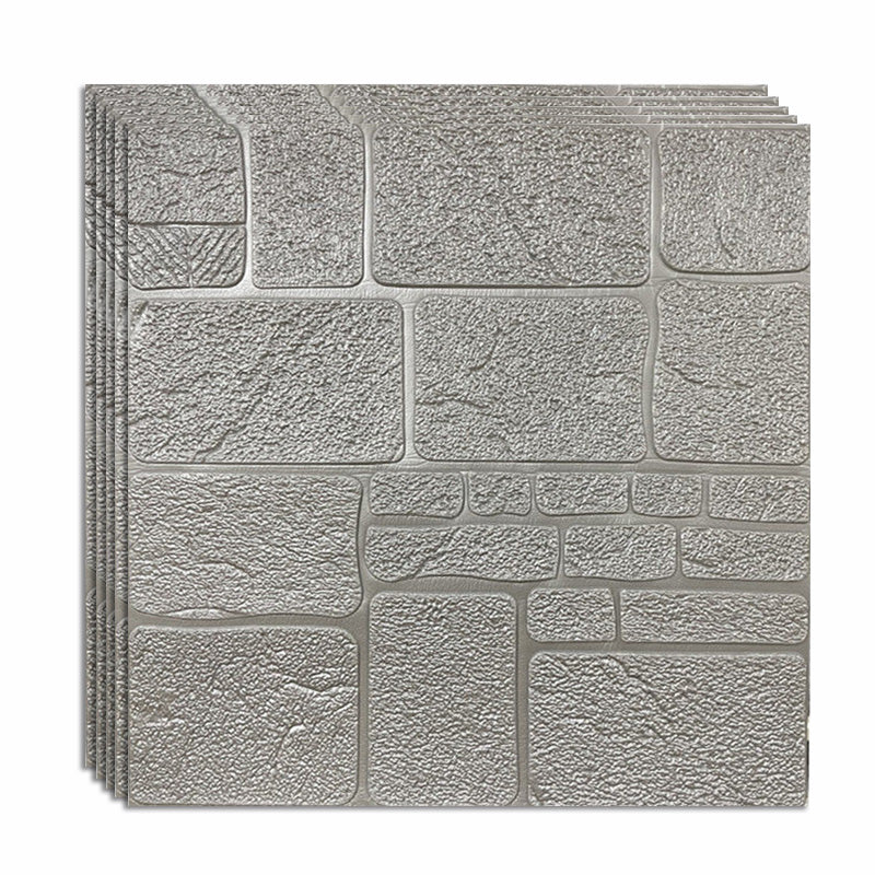 Modern Tin Backsplash Paneling 3D Foam Cotton Wall Ceiling Wood Board Set of 40 Grey Antique Clearhalo 'Flooring 'Home Improvement' 'home_improvement' 'home_improvement_wall_paneling' 'Wall Paneling' 'wall_paneling' 'Walls & Ceilings' Walls and Ceiling' 6835273