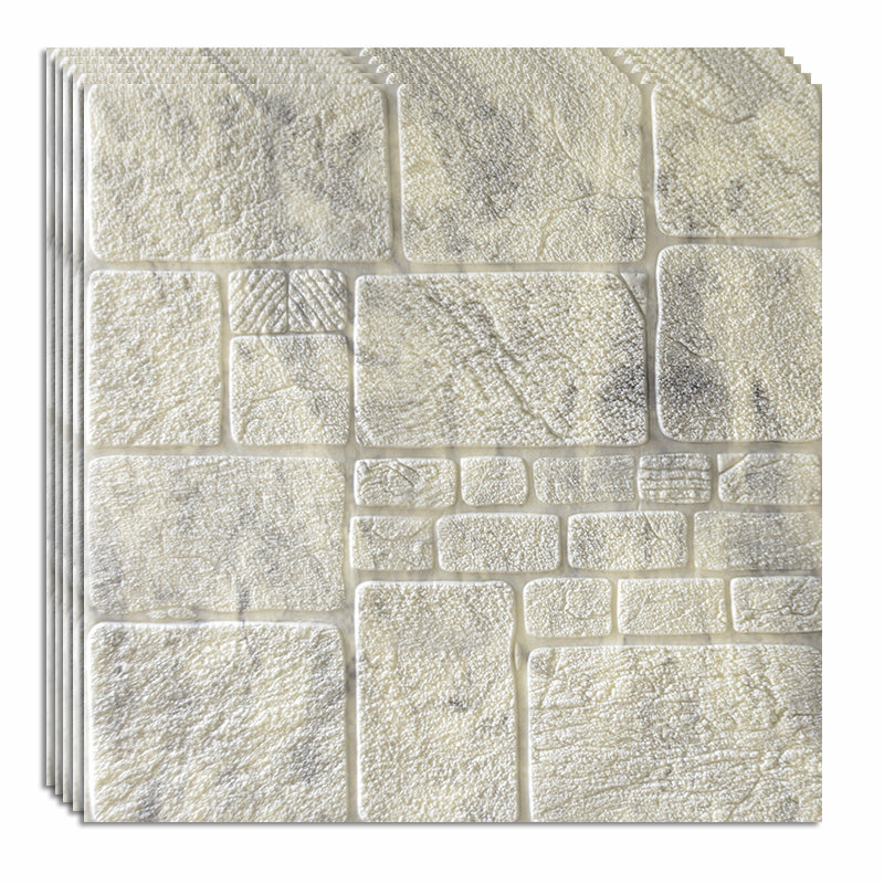 Modern Tin Backsplash Paneling 3D Foam Cotton Wall Ceiling Wood Board Set of 40 Gray-White Antique Clearhalo 'Flooring 'Home Improvement' 'home_improvement' 'home_improvement_wall_paneling' 'Wall Paneling' 'wall_paneling' 'Walls & Ceilings' Walls and Ceiling' 6835281