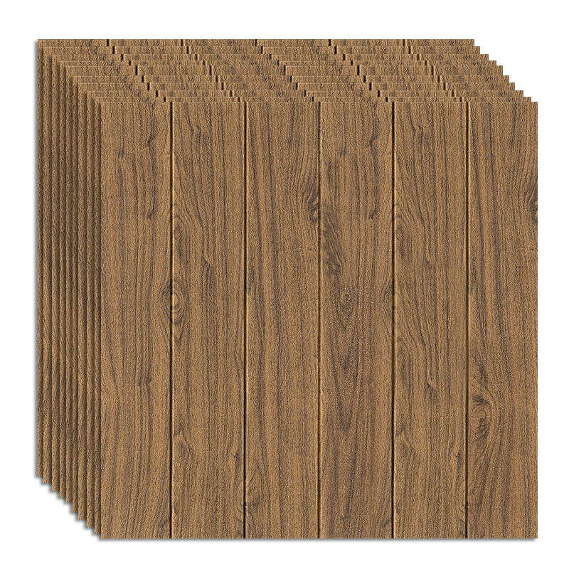Farmhouse Wall Plank 3D Brick Bedroom and Living Room Wall Panels Set of 10 Brown Clearhalo 'Flooring 'Home Improvement' 'home_improvement' 'home_improvement_wall_paneling' 'Wall Paneling' 'wall_paneling' 'Walls & Ceilings' Walls and Ceiling' 6835385