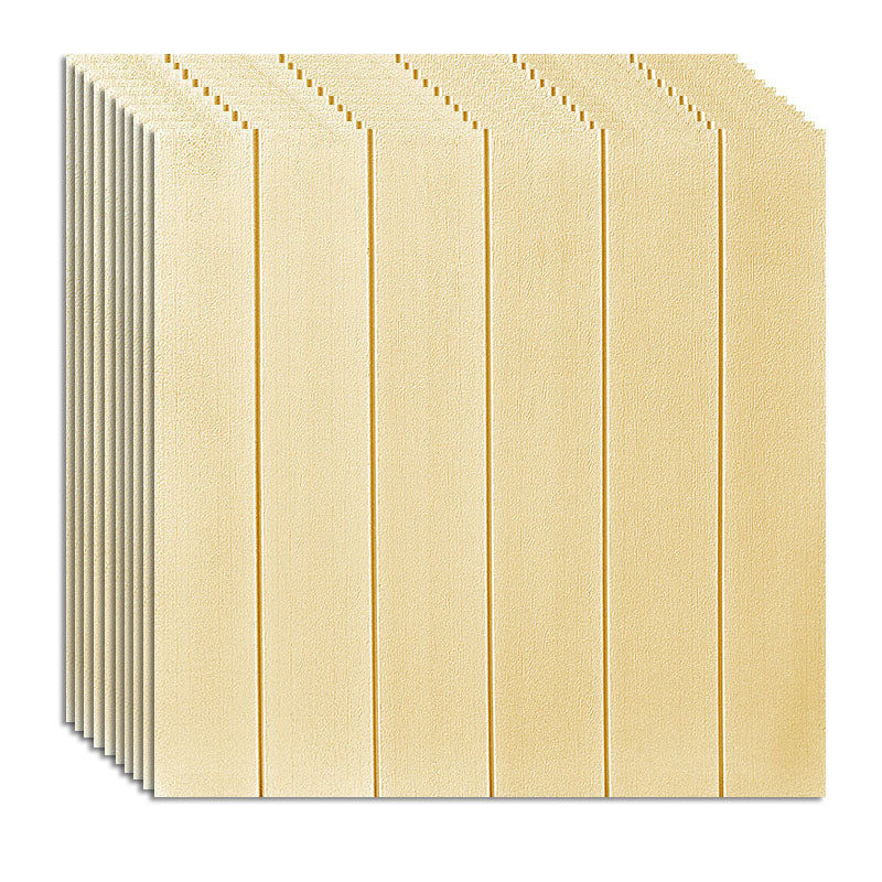 Farmhouse Wall Plank 3D Brick Bedroom and Living Room Wall Panels Set of 10 Light Yellow Clearhalo 'Flooring 'Home Improvement' 'home_improvement' 'home_improvement_wall_paneling' 'Wall Paneling' 'wall_paneling' 'Walls & Ceilings' Walls and Ceiling' 6835393