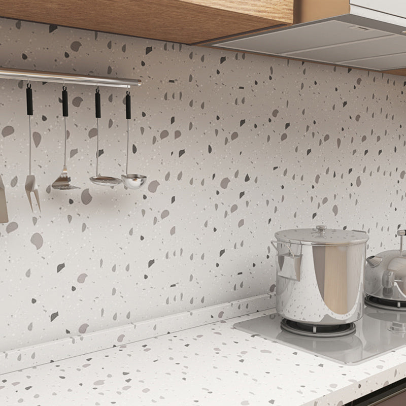 Modern Kitchen Backsplash Wallpaper Peel and Stick Backsplash Tile Gray-White Clearhalo 'Flooring 'Home Improvement' 'home_improvement' 'home_improvement_peel_stick_blacksplash' 'Peel & Stick Backsplash Tile' 'peel_stick_blacksplash' 'Walls & Ceilings' Walls and Ceiling' 6835702