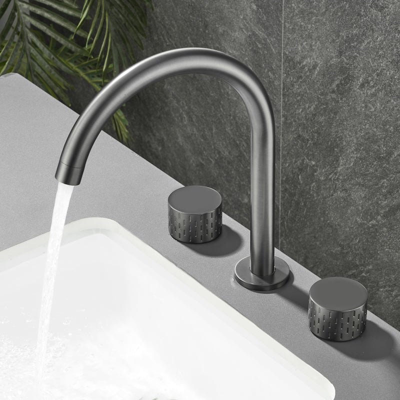 Modern Bathroom Faucet Two Handle Temperature Control Bathtub Faucet Clearhalo 'Bathroom Remodel & Bathroom Fixtures' 'Bathtub Faucets' 'bathtub_faucets' 'Home Improvement' 'home_improvement' 'home_improvement_bathtub_faucets' 6835978