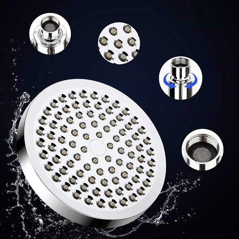 Modern Standard Double Shower Set Round Metal Adjustable Spray Pattern Showerhead Clearhalo 'Bathroom Remodel & Bathroom Fixtures' 'Home Improvement' 'home_improvement' 'home_improvement_shower_heads' 'Shower Heads' 'shower_heads' 'Showers & Bathtubs Plumbing' 'Showers & Bathtubs' 6837383