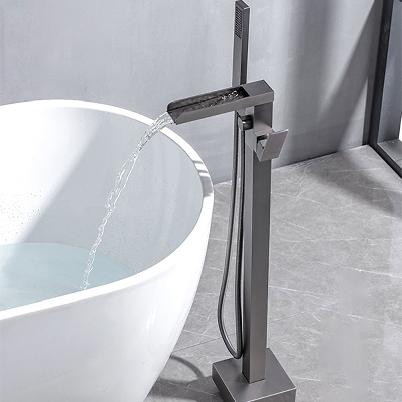 Floor Mounted Metal Freestanding Tub Filler Rotatable Freestanding Bathtub Faucet Clearhalo 'Bathroom Remodel & Bathroom Fixtures' 'Bathtub Faucets' 'bathtub_faucets' 'Home Improvement' 'home_improvement' 'home_improvement_bathtub_faucets' 6842375