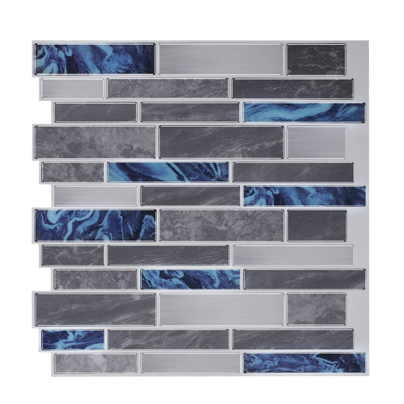 Peel and Stick Wall Tile Rectangle PVC Subway Waterproof Peel & Stick Tile 10-Pack Clearhalo 'Flooring 'Home Improvement' 'home_improvement' 'home_improvement_peel_stick_blacksplash' 'Peel & Stick Backsplash Tile' 'peel_stick_blacksplash' 'Walls & Ceilings' Walls and Ceiling' 6842454