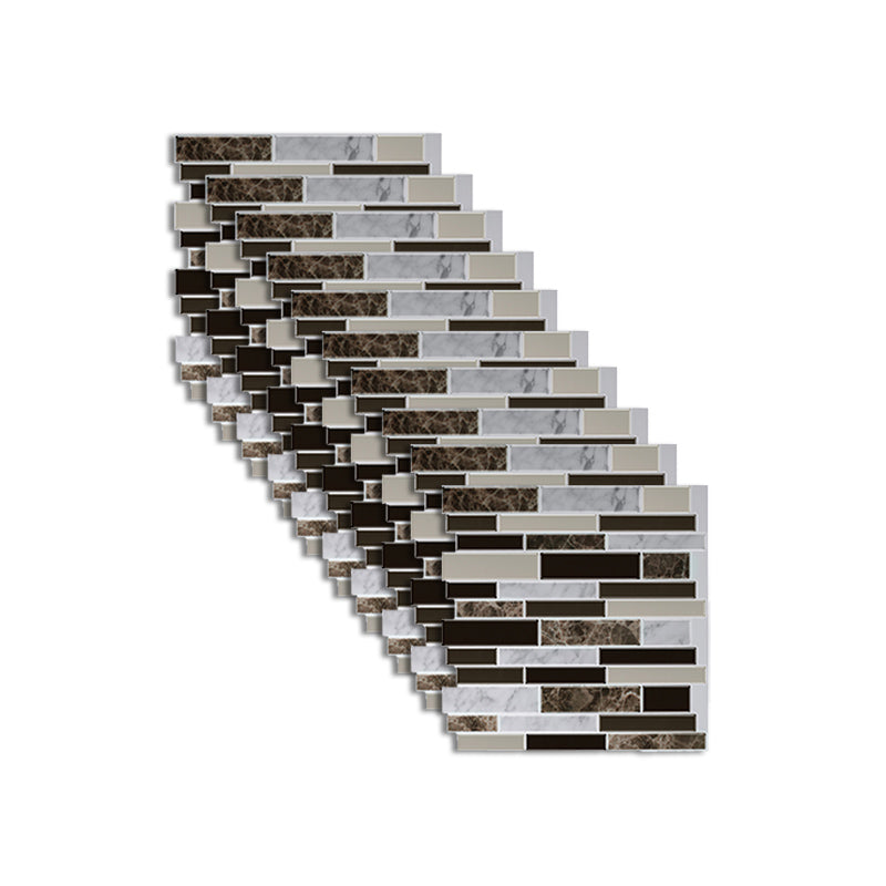 Peel and Stick Wall Tile Rectangle PVC Subway Waterproof Peel & Stick Tile 10-Pack Light Gray Clearhalo 'Flooring 'Home Improvement' 'home_improvement' 'home_improvement_peel_stick_blacksplash' 'Peel & Stick Backsplash Tile' 'peel_stick_blacksplash' 'Walls & Ceilings' Walls and Ceiling' 6842467