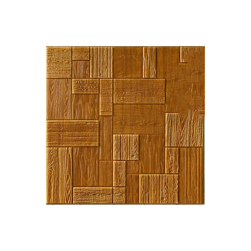 Modern Tin Backsplash Paneling Smooth Wall Ceiling Wood Board Set of 1 Brown Clearhalo 'Flooring 'Home Improvement' 'home_improvement' 'home_improvement_wall_paneling' 'Wall Paneling' 'wall_paneling' 'Walls & Ceilings' Walls and Ceiling' 6842481