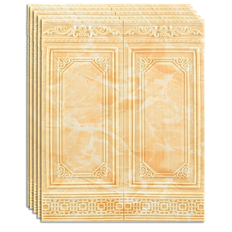 Gorgeous Style Wall Plank 3D Print Bathroom Living Room Wall Panels Set of 40 Yellow/ White Clearhalo 'Flooring 'Home Improvement' 'home_improvement' 'home_improvement_wall_paneling' 'Wall Paneling' 'wall_paneling' 'Walls & Ceilings' Walls and Ceiling' 6842553