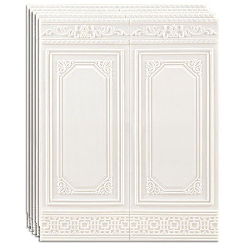 Gorgeous Style Wall Plank 3D Print Bathroom Living Room Wall Panels Set of 40 White Clearhalo 'Flooring 'Home Improvement' 'home_improvement' 'home_improvement_wall_paneling' 'Wall Paneling' 'wall_paneling' 'Walls & Ceilings' Walls and Ceiling' 6842555