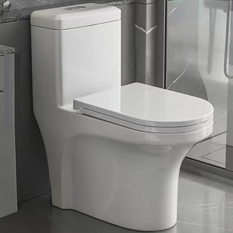 Modern 1-Piece Flush Toilet Floor Mount Urine Toilet for Bathroom 14"L x 26"W x 30"H White Clearhalo 'Bathroom Remodel & Bathroom Fixtures' 'Home Improvement' 'home_improvement' 'home_improvement_toilets' 'Toilets & Bidets' 'Toilets' 6842865