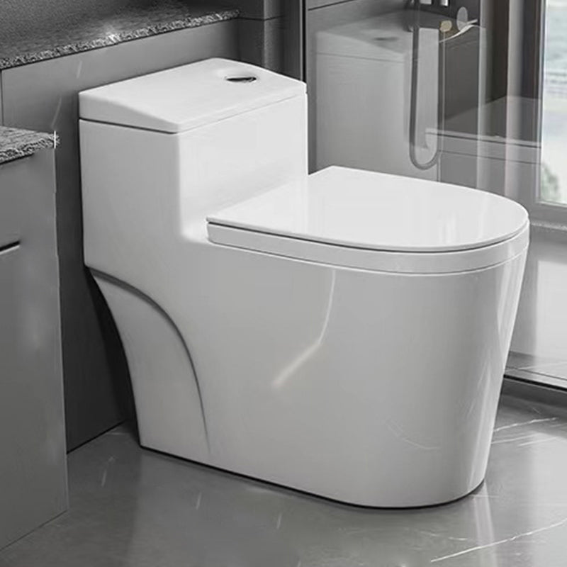 Modern 1-Piece Flush Toilet Floor Mount Urine Toilet for Bathroom 15.4"L x 28.3"W x 24.4"H White Clearhalo 'Bathroom Remodel & Bathroom Fixtures' 'Home Improvement' 'home_improvement' 'home_improvement_toilets' 'Toilets & Bidets' 'Toilets' 6842872