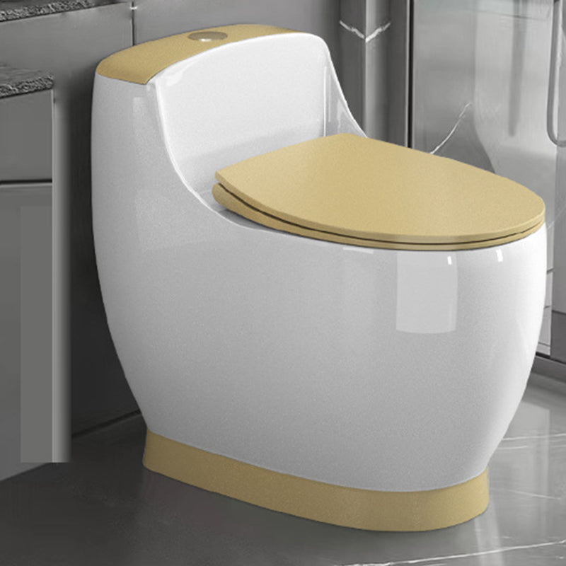 Modern 1-Piece Flush Toilet Floor Mount Urine Toilet for Bathroom 16"L x 25"W x 24"H Khaki Clearhalo 'Bathroom Remodel & Bathroom Fixtures' 'Home Improvement' 'home_improvement' 'home_improvement_toilets' 'Toilets & Bidets' 'Toilets' 6842874