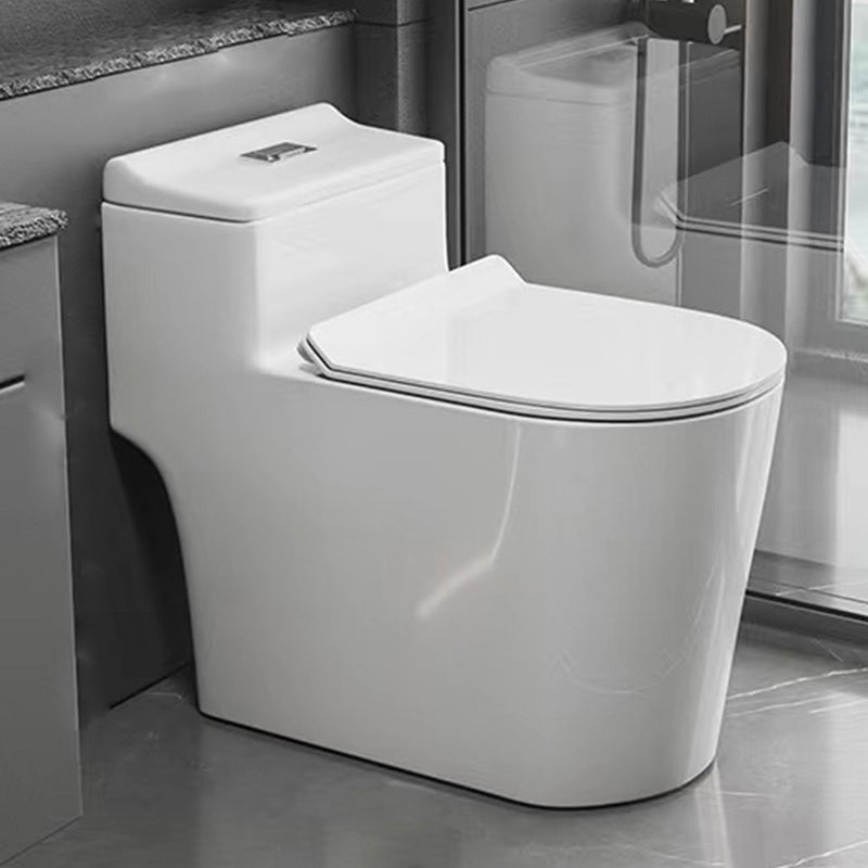 Modern 1-Piece Flush Toilet Floor Mount Urine Toilet for Bathroom 15"L x 28"W x 24"H White 16" Clearhalo 'Bathroom Remodel & Bathroom Fixtures' 'Home Improvement' 'home_improvement' 'home_improvement_toilets' 'Toilets & Bidets' 'Toilets' 6842878