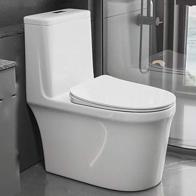 Modern 1-Piece Flush Toilet Floor Mount Urine Toilet for Bathroom 14.8"L x 26.8"W x 30.3"H White Clearhalo 'Bathroom Remodel & Bathroom Fixtures' 'Home Improvement' 'home_improvement' 'home_improvement_toilets' 'Toilets & Bidets' 'Toilets' 6842881