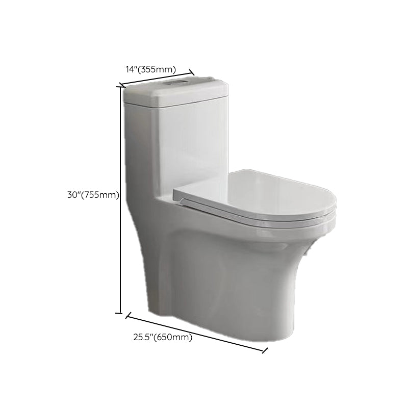 Modern 1-Piece Flush Toilet Floor Mount Urine Toilet for Bathroom Clearhalo 'Bathroom Remodel & Bathroom Fixtures' 'Home Improvement' 'home_improvement' 'home_improvement_toilets' 'Toilets & Bidets' 'Toilets' 6842891