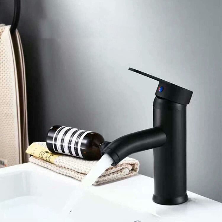 Modern Sink Faucet Stainless Steel Basin Lavatory Faucet for Bathroom Clearhalo 'Bathroom Remodel & Bathroom Fixtures' 'Bathroom Sink Faucets' 'Bathroom Sinks & Faucet Components' 'bathroom_sink_faucets' 'Home Improvement' 'home_improvement' 'home_improvement_bathroom_sink_faucets' 6848730
