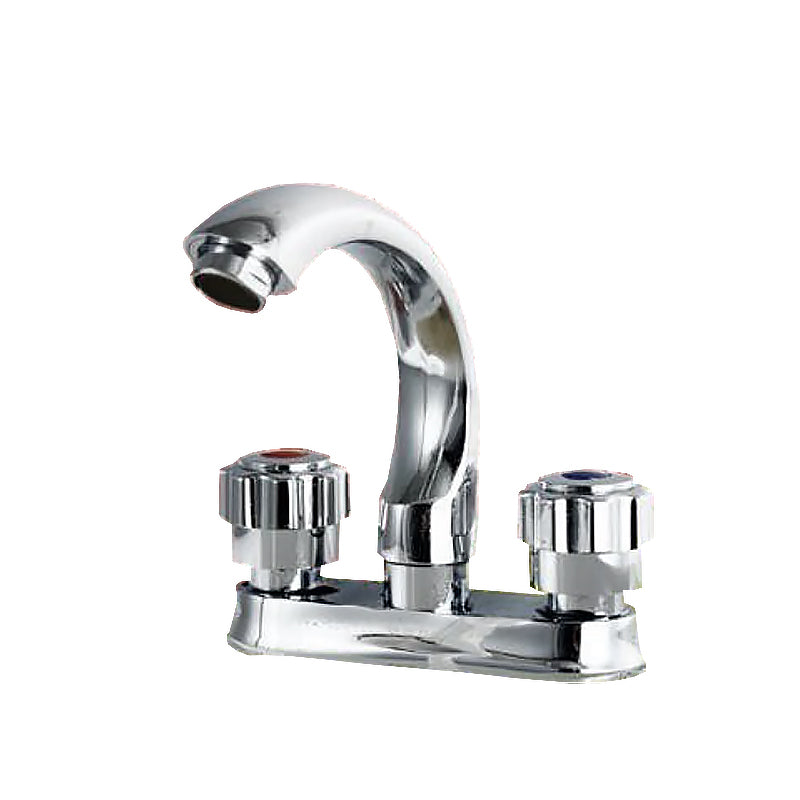 Modern Style Vessel Faucet Copper Knob Handle Low Arc Vessel Faucet 5.9" Supply Lines Included Clearhalo 'Bathroom Remodel & Bathroom Fixtures' 'Bathroom Sink Faucets' 'Bathroom Sinks & Faucet Components' 'bathroom_sink_faucets' 'Home Improvement' 'home_improvement' 'home_improvement_bathroom_sink_faucets' 6848737