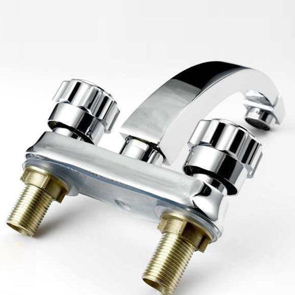 Modern Style Vessel Faucet Copper Knob Handle Low Arc Vessel Faucet Clearhalo 'Bathroom Remodel & Bathroom Fixtures' 'Bathroom Sink Faucets' 'Bathroom Sinks & Faucet Components' 'bathroom_sink_faucets' 'Home Improvement' 'home_improvement' 'home_improvement_bathroom_sink_faucets' 6848744