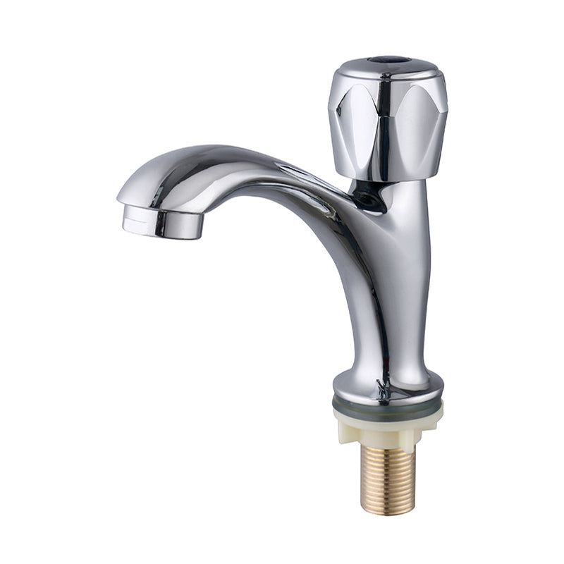 Contemporary Centerset Faucet Knob Handle Low Arc Solid Brass Faucet Clearhalo 'Bathroom Remodel & Bathroom Fixtures' 'Bathroom Sink Faucets' 'Bathroom Sinks & Faucet Components' 'bathroom_sink_faucets' 'Home Improvement' 'home_improvement' 'home_improvement_bathroom_sink_faucets' 6848754