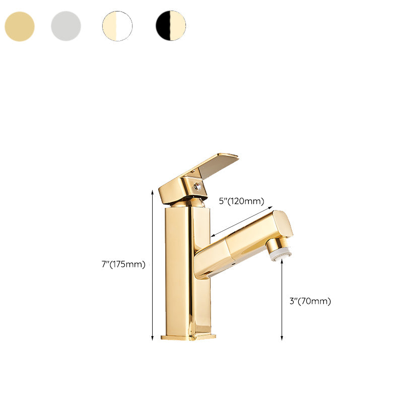 Luxury Pull-out Sink Faucet Cubic Low Arc Vessel Bathroom Faucet Clearhalo 'Bathroom Remodel & Bathroom Fixtures' 'Bathroom Sink Faucets' 'Bathroom Sinks & Faucet Components' 'bathroom_sink_faucets' 'Home Improvement' 'home_improvement' 'home_improvement_bathroom_sink_faucets' 6848793