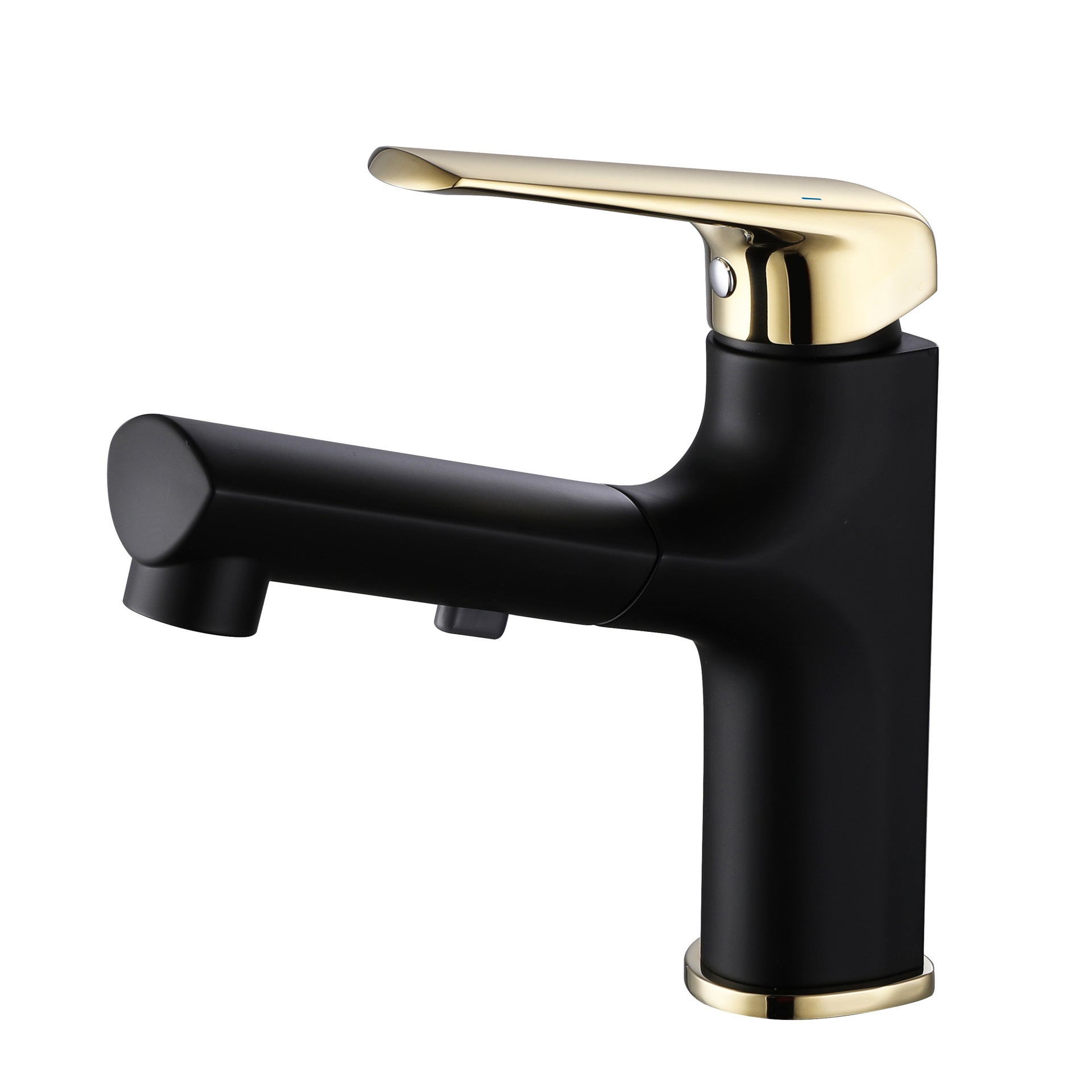 Single Handle Faucet Contemporary Vessel Sink Faucet with Lever Handle Black-Gold Clearhalo 'Bathroom Remodel & Bathroom Fixtures' 'Bathroom Sink Faucets' 'Bathroom Sinks & Faucet Components' 'bathroom_sink_faucets' 'Home Improvement' 'home_improvement' 'home_improvement_bathroom_sink_faucets' 6848835