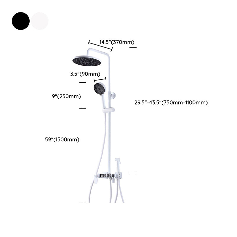 Modern Shower System Brass Handheld Shower Head Wall Mounted Shower Combo Clearhalo 'Bathroom Remodel & Bathroom Fixtures' 'Home Improvement' 'home_improvement' 'home_improvement_shower_faucets' 'Shower Faucets & Systems' 'shower_faucets' 'Showers & Bathtubs Plumbing' 'Showers & Bathtubs' 6848916