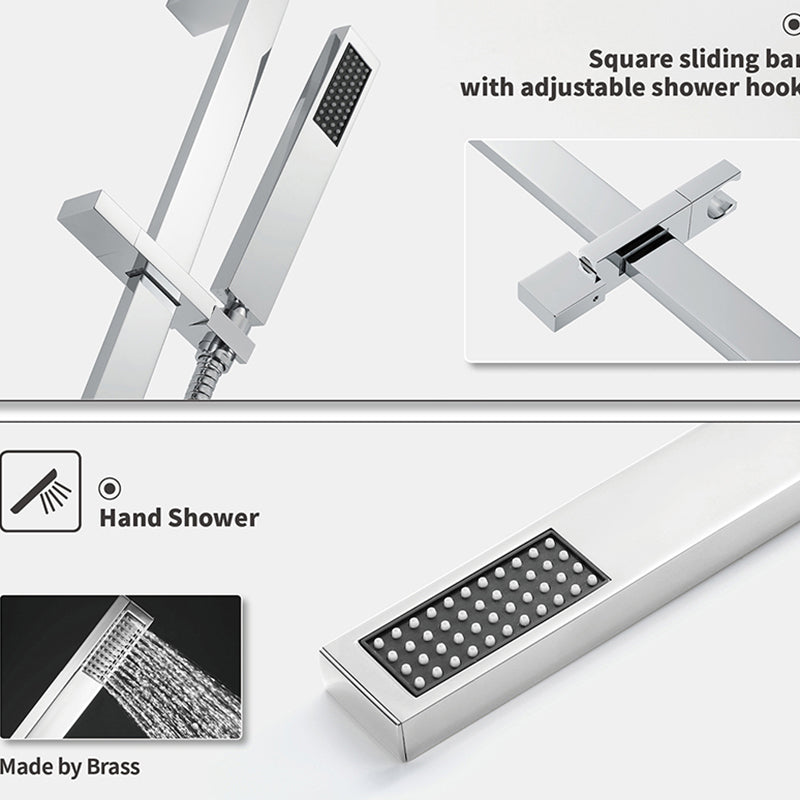 Modern Shower Head Combo Brass Temperature Control with Body Jets Shower System Clearhalo 'Bathroom Remodel & Bathroom Fixtures' 'Home Improvement' 'home_improvement' 'home_improvement_shower_faucets' 'Shower Faucets & Systems' 'shower_faucets' 'Showers & Bathtubs Plumbing' 'Showers & Bathtubs' 6848926