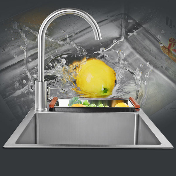 Contemporary Workstation Sink Stainless Steel Undermount Kitchen Sink Clearhalo 'Home Improvement' 'home_improvement' 'home_improvement_kitchen_sinks' 'Kitchen Remodel & Kitchen Fixtures' 'Kitchen Sinks & Faucet Components' 'Kitchen Sinks' 'kitchen_sinks' 6849105