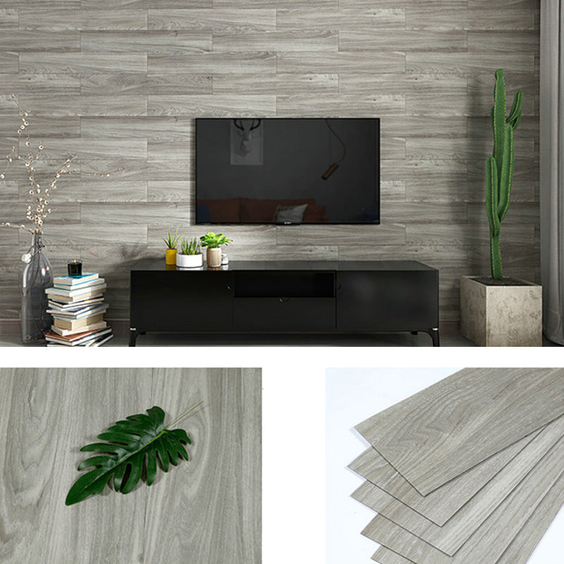 Farmhouse Wall Plank Wood Grain Bedroom and Living Room Wall Panels Set of 5 Grey 0.1" Clearhalo 'Flooring 'Home Improvement' 'home_improvement' 'home_improvement_wall_paneling' 'Wall Paneling' 'wall_paneling' 'Walls & Ceilings' Walls and Ceiling' 6849236