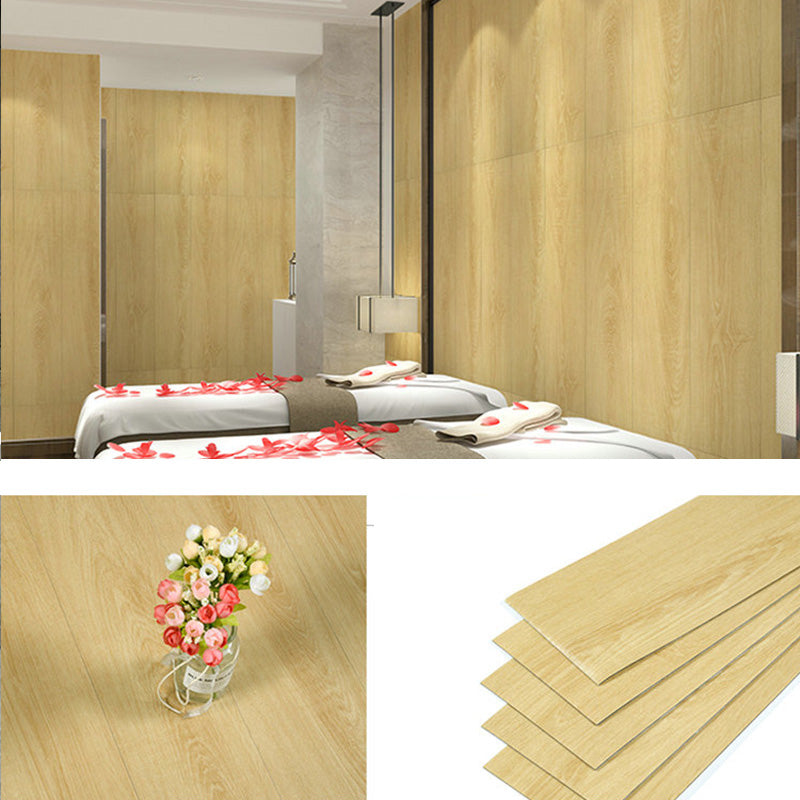 Farmhouse Wall Plank Wood Grain Bedroom and Living Room Wall Panels Set of 5 Light Yellow 0.1" Clearhalo 'Flooring 'Home Improvement' 'home_improvement' 'home_improvement_wall_paneling' 'Wall Paneling' 'wall_paneling' 'Walls & Ceilings' Walls and Ceiling' 6849246
