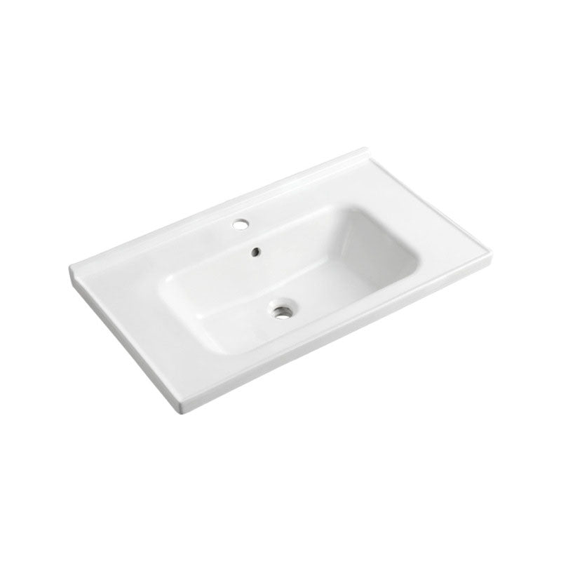 Modern Vessel Sink Rectangular Porcelain Drop-in Bathroom Sink(Not Included Faucet) Clearhalo 'Bathroom Remodel & Bathroom Fixtures' 'Bathroom Sinks & Faucet Components' 'Bathroom Sinks' 'bathroom_sink' 'Home Improvement' 'home_improvement' 'home_improvement_bathroom_sink' 6849490