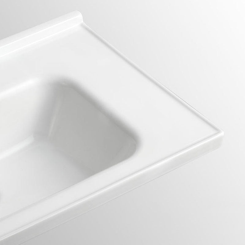 Modern Vessel Sink Rectangular Porcelain Drop-in Bathroom Sink(Not Included Faucet) Clearhalo 'Bathroom Remodel & Bathroom Fixtures' 'Bathroom Sinks & Faucet Components' 'Bathroom Sinks' 'bathroom_sink' 'Home Improvement' 'home_improvement' 'home_improvement_bathroom_sink' 6849491