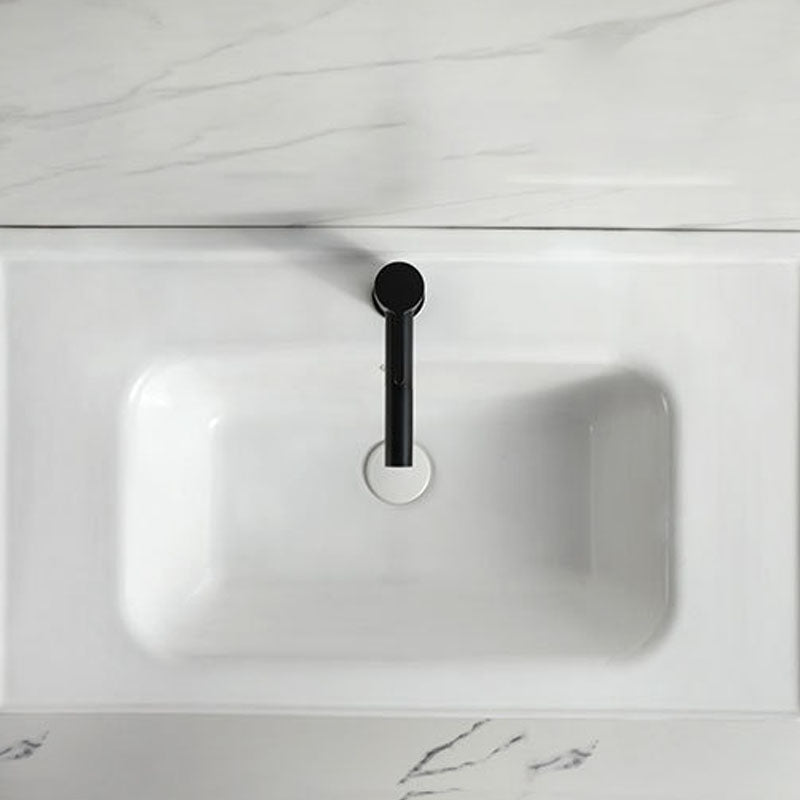 Modern Vessel Sink Rectangular Porcelain Drop-in Bathroom Sink(Not Included Faucet) Clearhalo 'Bathroom Remodel & Bathroom Fixtures' 'Bathroom Sinks & Faucet Components' 'Bathroom Sinks' 'bathroom_sink' 'Home Improvement' 'home_improvement' 'home_improvement_bathroom_sink' 6849494