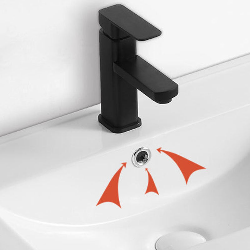 Modern Drop-in Bathroom Sink Rectangular Porcelain Basin Sink(Not Included Faucet) Clearhalo 'Bathroom Remodel & Bathroom Fixtures' 'Bathroom Sinks & Faucet Components' 'Bathroom Sinks' 'bathroom_sink' 'Home Improvement' 'home_improvement' 'home_improvement_bathroom_sink' 6849512