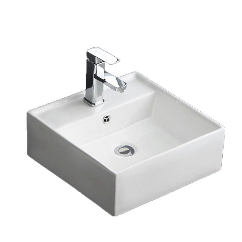 Classical White Bathroom Sink Porcelain Trough Bathroom Sink Clearhalo 'Bathroom Remodel & Bathroom Fixtures' 'Bathroom Sinks & Faucet Components' 'Bathroom Sinks' 'bathroom_sink' 'Home Improvement' 'home_improvement' 'home_improvement_bathroom_sink' 6849631