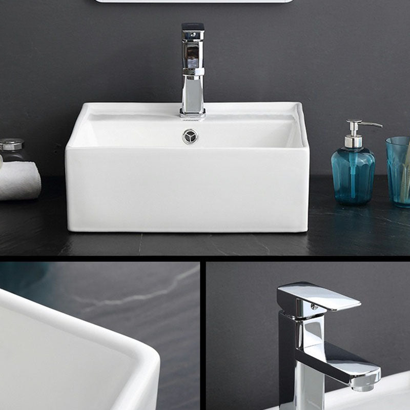 Classical White Bathroom Sink Porcelain Trough Bathroom Sink Clearhalo 'Bathroom Remodel & Bathroom Fixtures' 'Bathroom Sinks & Faucet Components' 'Bathroom Sinks' 'bathroom_sink' 'Home Improvement' 'home_improvement' 'home_improvement_bathroom_sink' 6849638