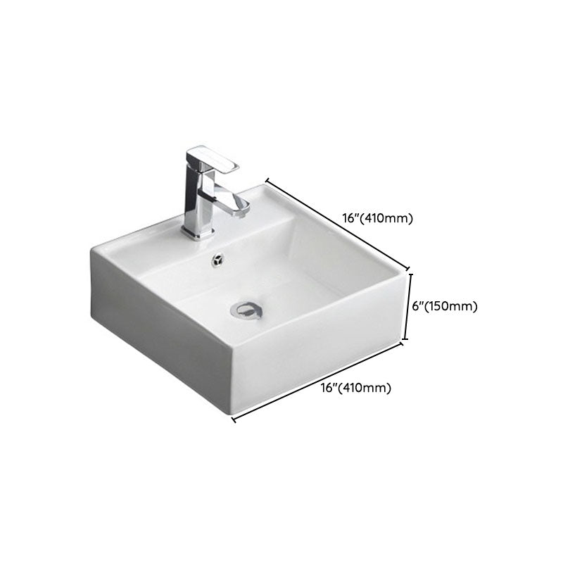 Classical White Bathroom Sink Porcelain Trough Bathroom Sink Clearhalo 'Bathroom Remodel & Bathroom Fixtures' 'Bathroom Sinks & Faucet Components' 'Bathroom Sinks' 'bathroom_sink' 'Home Improvement' 'home_improvement' 'home_improvement_bathroom_sink' 6849640